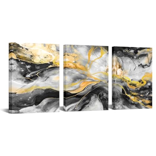 Zlove Abstract Wall Art Modern Marble Vortex Wall Decor Black