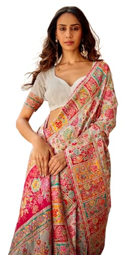 Kashmiri Cotton Patola Saree for Women | Cotton Saree | Sarees wi...