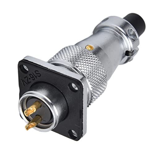 Conector de aviación metálico Tyenaza 2 pines zinc miniatura 6