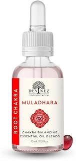 Root Chakra (Muladhara) Essential Oil, 15ml/0.50 fl oz - Diffuser Blend, with Ruby Gemstone - Aromatherapy Oil for Chakra Balance, Meditation, Yoga, Reiki & Healing