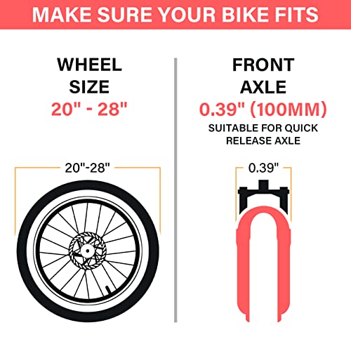 Longwheel Portable Bike Trainer Stand With Tote Bag, Stainless Steel Stationary Bike Stand With Magnetic Flywheel, Noise Reduction, 4 Resistance Settings – Exercise For Road & Mountain Bikes, Red #TOP5