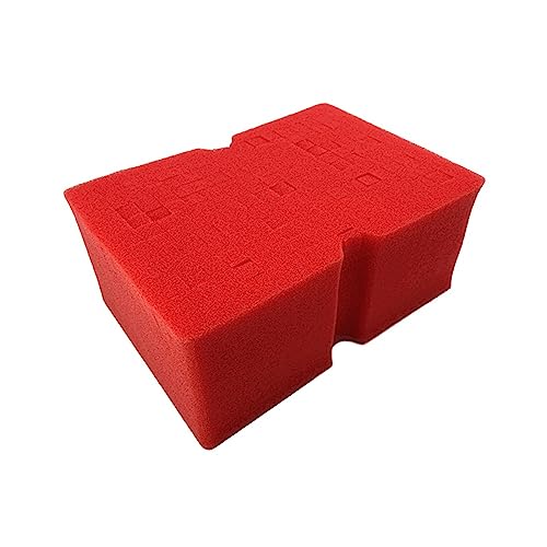 SLAVIK Lucullan, Gran Corte Transversal, Duradero, Espuma Suave, Esponja de Rejilla, Absorbente sin Enjuague, fácil Agarre, Herramientas de Lavado de Coches sin arañazos (Color : 1 Red Sponge)