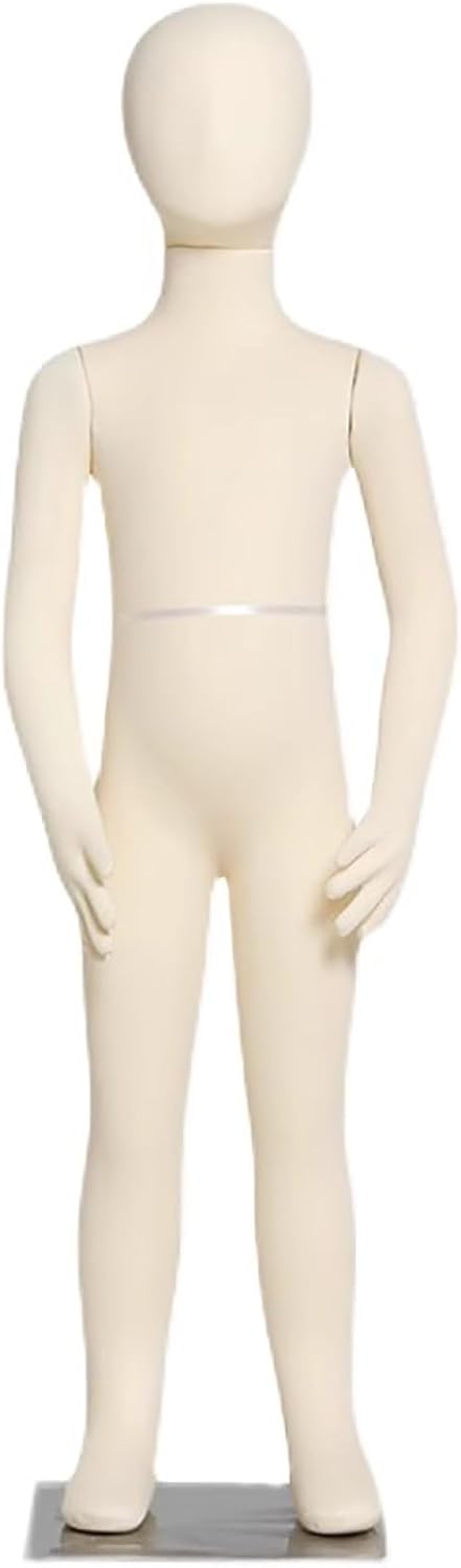 Standing Mannequin/Child Medium Torso Mannequin, Full Body Styrofoam Mannequin with Bendable Limbs Torso, Foam Mannequin Body Kids for Retail Shop Win(68cm/26.8in)