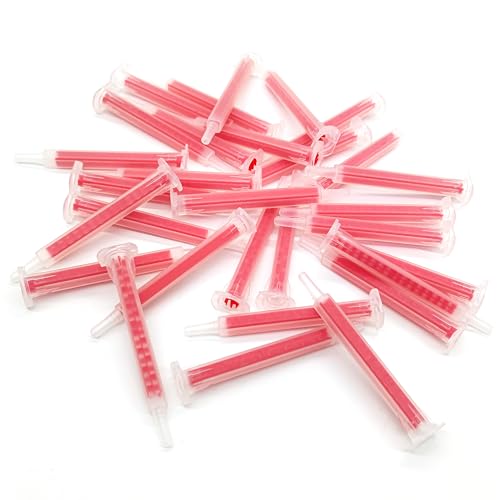 XCSJ 30pcs Boquilla De Mezcla De Epoxi Boquilla Mezcladora Epoxi Ab Pegamento Tubo De Mezcla Punta De Mezcla De Resina Plástica Para Pistola Adhesiva, Mezclador Estático, Aplicador Estático