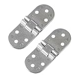 Lot de 2 charnières plates pliantes en alliage de zinc pour tiroir de table à platine, charnières autoportantes