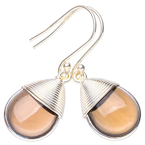 Quartz Fumé Boucles d'oreilles StarGems en Argent pour vos soirées chic