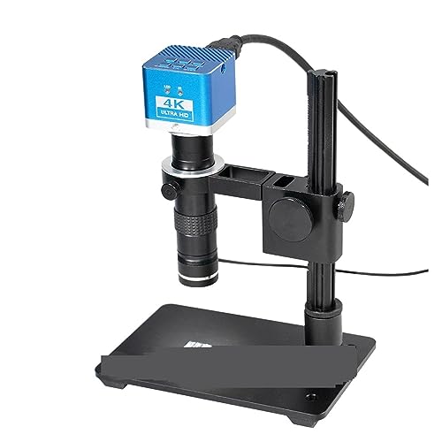 Cámara para microscopio industrial 4K con zoom 130x y luz LED 1