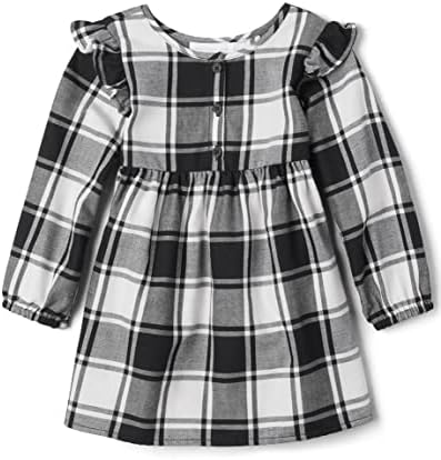 The Children's Place Baby Toddler Girls Long Sleeve Fashion Dress, Lawrence WASH, 5T