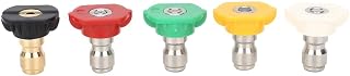 Bocal de pulverização, 5 peças de bocal de spray de lavadora de alta pressão 0,63 cm, conexão rápida, 5 cores, 5 ângulos para Karcher K (B)
