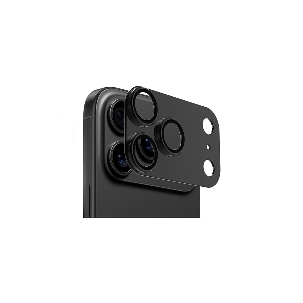 Zore Apple ile uyumlu iPhone 17 Pro CL-20 Kamera Lens Koruyucu Siyah
