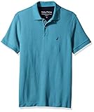 Lavable a máquina Nautica Men\'s Short Sleeve Slim Fit Solid Deck Polo