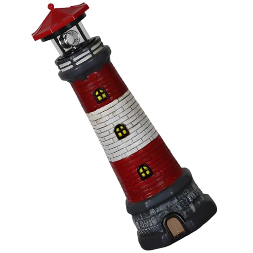 Phare solaire de jardin en résine idée cadeau de pendaison de crémaillère
