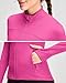 QUEENIEKE Womens Running Jacket Athletic Workout Jackets Track Full Zip Up Gym for Women Yoga Top Nurse Align Slim Fit Sport bbl Scrub Jacket Long Sleeve Sweater Hot Pink Medium