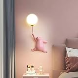 Modern Dimmable Bear Wall Lamp - 9W LED, 3 Color Temperatures, Resin, for Living Room, Bedroom, Nursery, Baby Room -