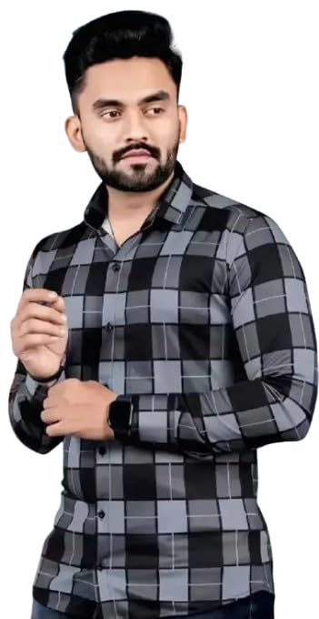 Men’s Lycra Stretch Shirt – Slim Fit Quick Dry Workout Shirt – Moisture Wicking Activewear for Gym, Training, Running Cheks New-picture-43