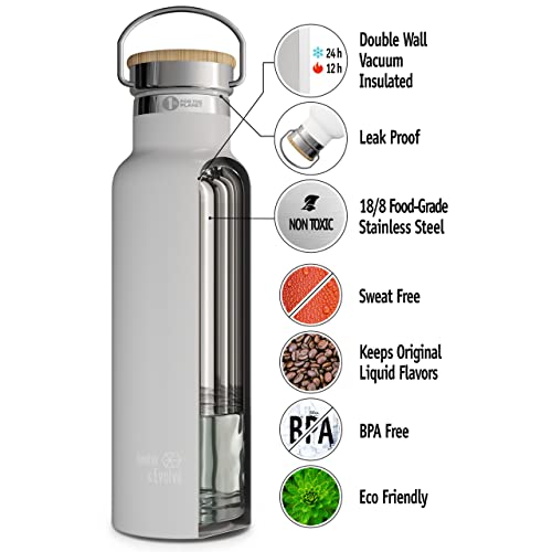 Kids Water Bottle Easy-Sip Straw Lid Leak-Proof Insulated Stainless Steel Thermos Perfect for School & Pickleball 3 Lids BPA-Free Keeps Drinks Cold for 24 Hours