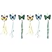 LUOZZY 6 Pcs Butterflies Cat Teaser Attachments Cat Wand Refills Teaser Cat Toy Replacements Interactive Cat Wand Toys