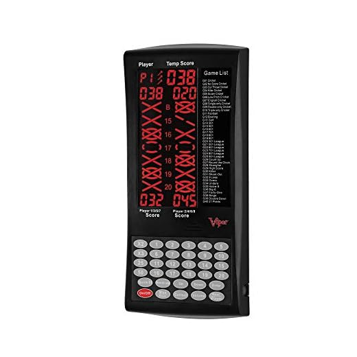 Viper ProScore Digital Dart Scorer Electronic Dartboard Scoreboard For Up to 8 Players, with 40 Games and 655 Game Options, Including Cricket and X01, Black