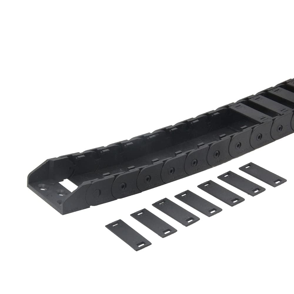 Catena Portacavi Plastica Nera 18x37mm - 1 Metro Flessibile Per Cavi E Tubi | Kit Connettori Incluso - Foto 5