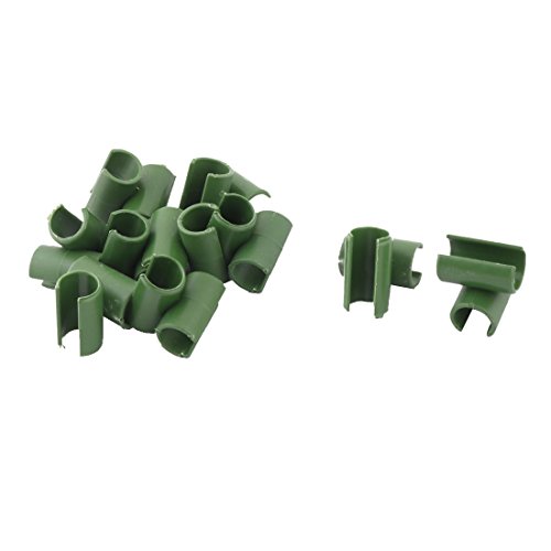 Ruilogod ﻿Plástico Inicio Tierras de cultivo Plancha de jardinería Tomate Tallo de Tomate Conector Cross Conector CLIP 10PCS