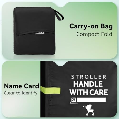 Stroller Travel Bag for Airplane: 117H*53W*33D cm Stroller Bag for Air Travel,Baby Travel Essentials Fits Single/Double/Jogging/Umbrella/Baby Stroller Travel System Like Chicco, Evenflo — view 5