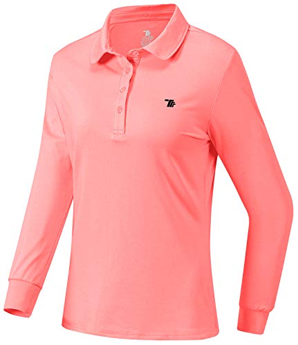 Mofiz Long Sleeve Golf Shirts For Women Shirts For Women Long Sleeves Solid Golf T Shirts Running Hiking Shirts Pink X-Small #TOP12