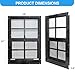 NeatiEase 2 Pack Shed Windows with Black Frame, 14 x 21 Flush Mount Small Window with Tempered Glass and Fiberglass Screen for Shed, Chicken Coop, Playhouse, Household, Garage