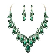 Emerald Color Gold-Tone
