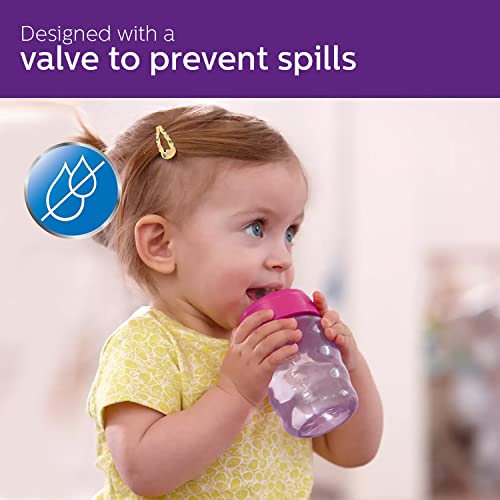 Copo Bico Silicone Easy Sip 260 ml, Philips Avent, Lilás / Vermelho