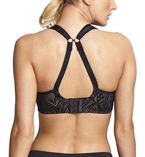 Image of Panache Women's High Impact Underwire Sports Bra, Black /Latte, 34E