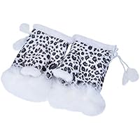 ZLYC Mujer Invierno Guantes Forro Polar de Sin Dedos Cálido Guantes((Leopardo) Blanco),Talla única