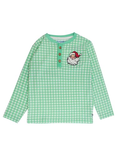 Image of RUGGEDBUTTS Baby /Toddler Boys Long Sleeve Henley Tee - Knit Henley Shirt | 4-Way Stretch Fabric, Button-Up Placket, Fade And Snag Resistant, Lightweight Unlined Design, Monogram Ready