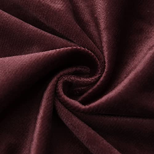 Oyring Burgundy Red Swag Valance For Living Room - Waterfall Valance For Window Toppers Window Cutains For Bedroom (1 Panel, Red, W89 Inch) #TOP4