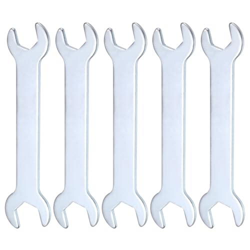 sourcing map 5pcs Double Open End Thin Wrench 11mm x 13mm Metric Super Thin Small Flat Head Wrench Galvanizing Open Ended Spanner for Automotive Repair Furniture Assembly