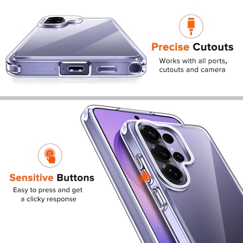 Image of ivoler 3-in-1 Case for Samsung Galaxy S26 Ultra 6.9 inch, Clear