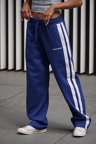 Image of BONKERS Blue Sporty Straight Fit Pants