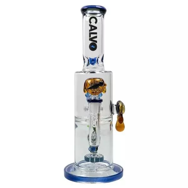 Calvo Glass | Pipa de Agua - Double Shower Honey Drips 35 Cm