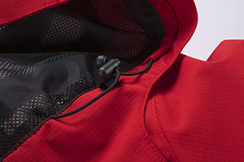 Image of OTU Men's Lightweight Waterproof Hooded Rain Jacket Outdoor Raincoat Shell Jacket for Hiking Travel
