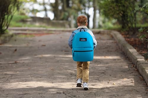 Trail maker Classic 17 Inch Backpack with Adjustable Padded Shoulder Straps (Light Blue)