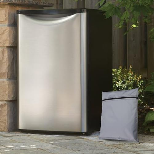 Protector de refrigerador exterior con ventilación de malla para evitar sobrecalentamiento (gris S)
