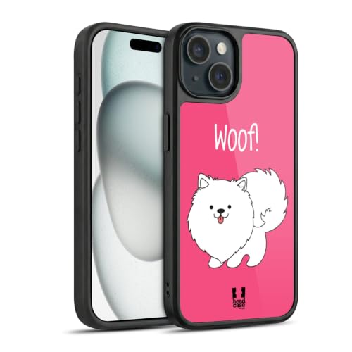 Coque Gel Apple iPhone 15 Poméranien Chiots Heureux par Head Case Designs