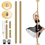 SereneLife barra pole dance, De baile, Plegable , Ejercicio, Para bailarinas, Principiantes, Ejercitadores, Atletas, Gimnasia, Fitness, Profesional, Clubes, Bares, Estudio, 1.21mts x 2