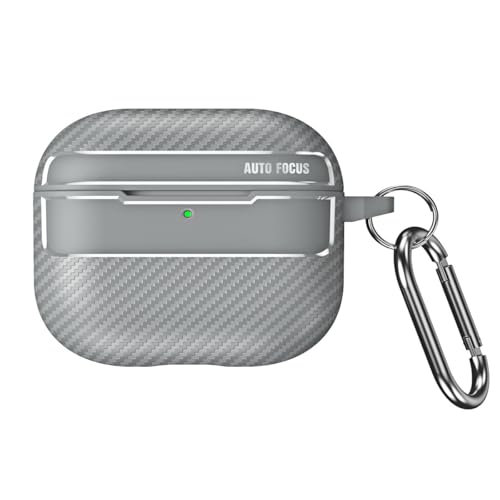 Image of for Soft AirPods Pro 3 Case 2025 | Cool Carbon Fiber Air Pods Pro 3 Case | with Keychain | Airpod 3 Pro Cases for Man(Model A2700 /A2931)(White)