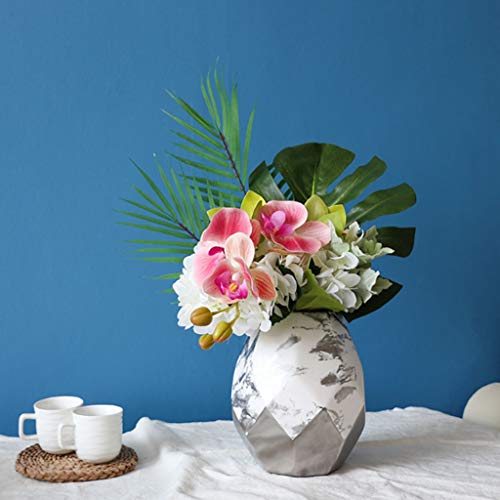 Orquídea artificial Phalaenopsis con jarrón para centros de mesa modernos 3