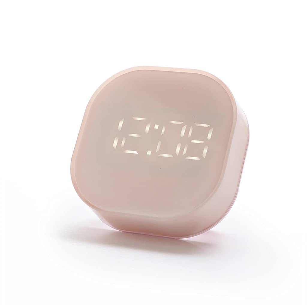 Hrwly D Mini Square Silent Bedside Alarm Clock Intelligent Temperature Sensing Magnetic Attraction Luminous Wall Esk Ecor(D)