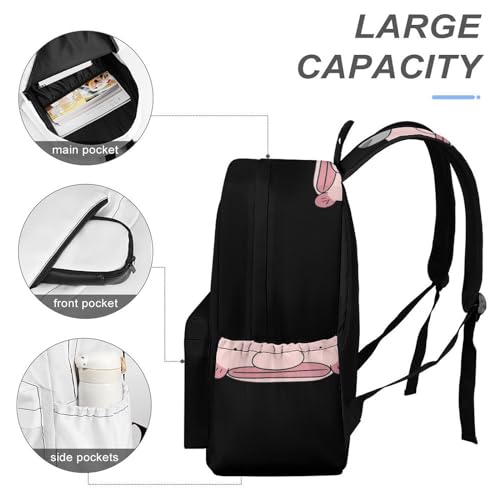 Cute Blobfish and Cat Laptop Backpack for Women Men Cute Shoulder Bag Printed Daypack for Travel Sports Work4