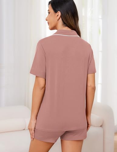 Image of HNG Pajama Sets for Women 2 Piece PJ Sets Short Sleeve Lounge Set Fashion Sleepwear XS-3XL