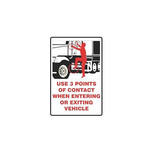 3 POINTS OF CONTACT VEHICLE Metal Sign 8x12 Inch Notice Danger Warning Caution for Outdoor & Indoor