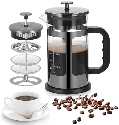 Prensa Francesa 1L, Cafeteira Francesa com Vidro, Prensas Frances...