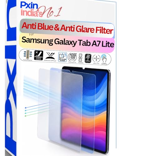 Image of Pxin Tablet Anti Bluelight and Anti Glare Screen Guard compatible with Samsung Galaxy Tab A7 Lite | BLUV Lightblock Tech | Scratch Proof | Prevents bluelight | Eye Protection | No Dry Eyes
